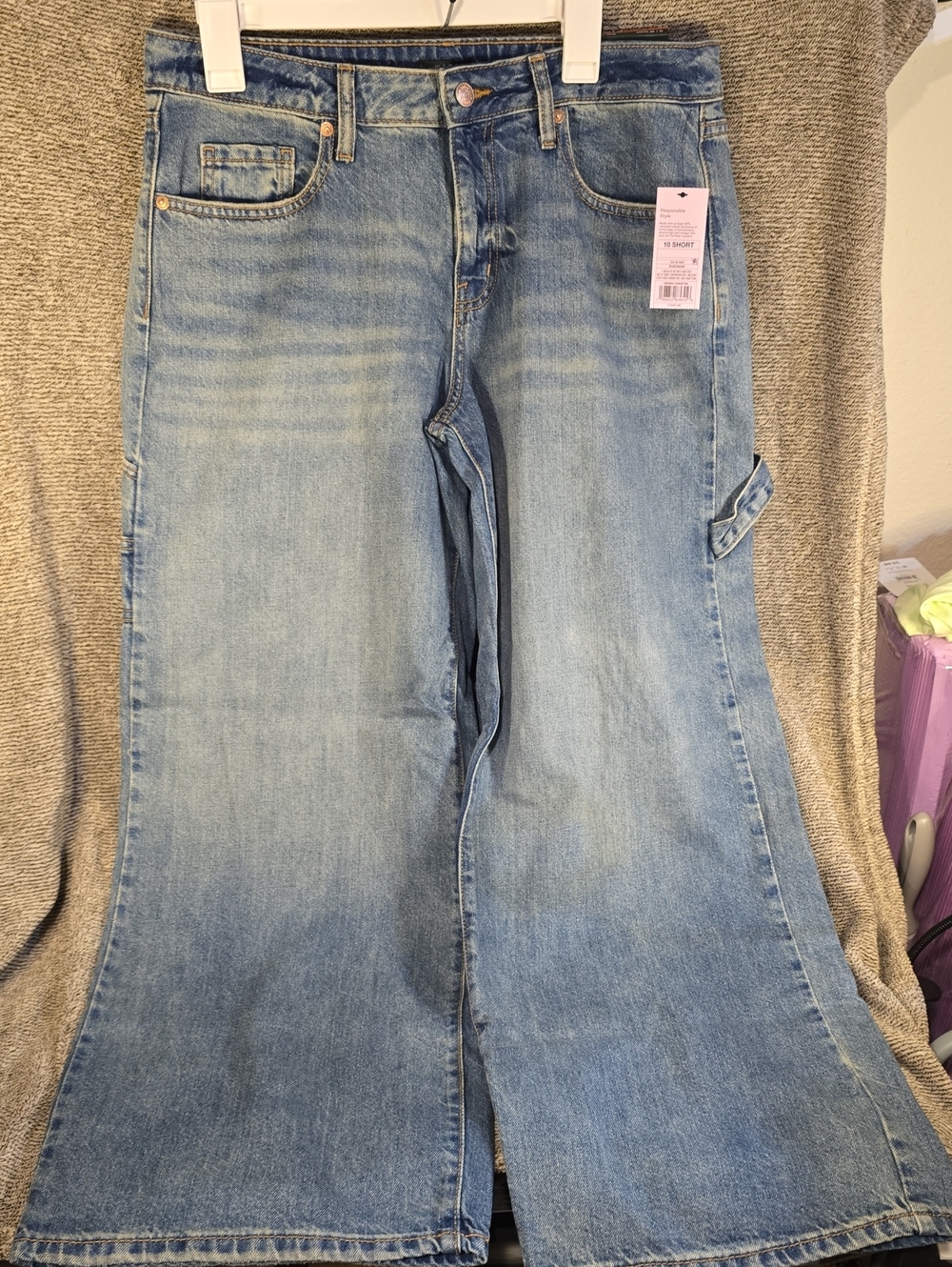 wild fable Light Blue Wide-Leg Flare Jeans